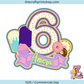 6th Birthday, shaker cake topper, Happy Birthday cake topper, cake topper svg, ice cream cake topper, cupcake cake topper