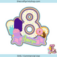 8th Birthday, shaker cake topper, Happy Birthday cake topper, cake topper svg, ice cream cake topper, cupcake cake topper