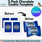 2-Pack Chocolate Cookie Template – Chocolate Edition (Digital Download)