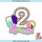 2nd Birthday, shaker cake topper, Happy Birthday cake topper, cake topper svg, ice cream cake topper, cupcake cake topper
