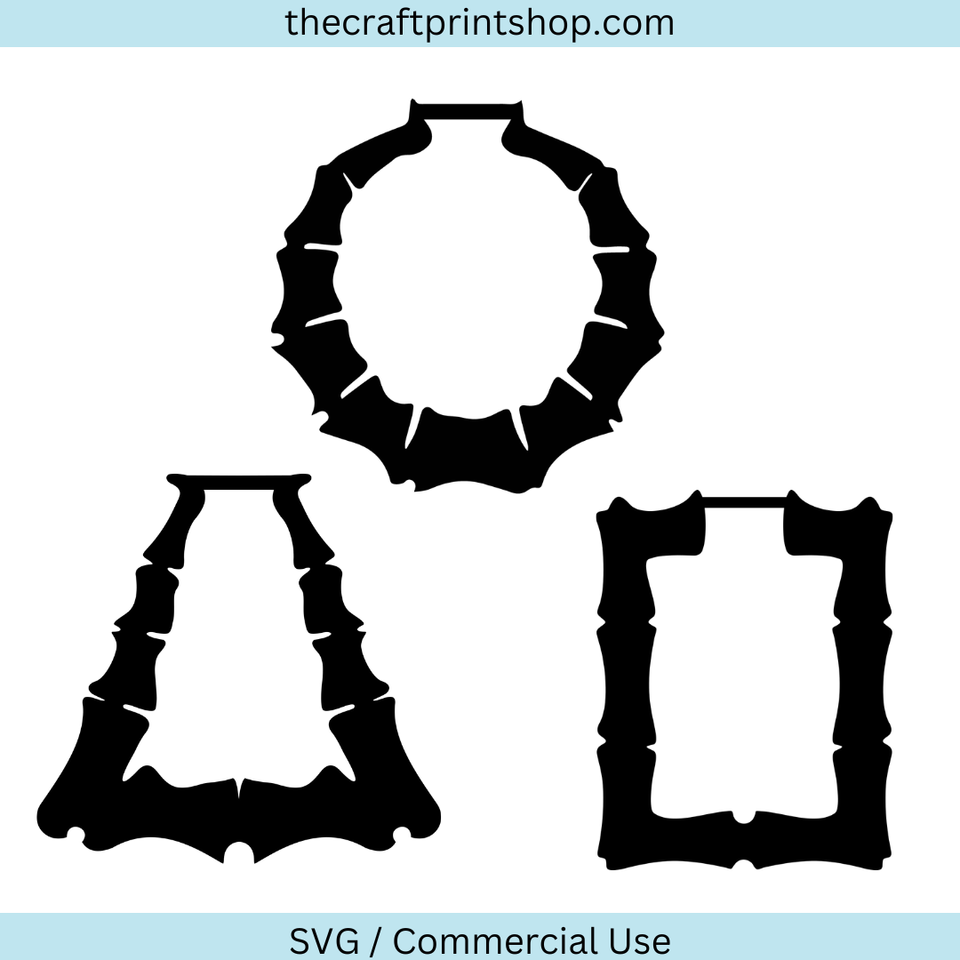 Bamboo earring svg, bamboo svg, bamboo earrings, earring svg