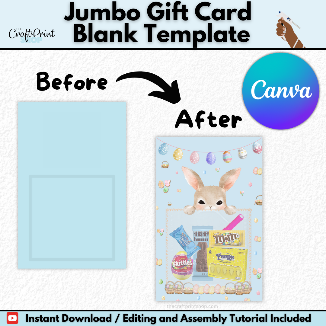 Jumbo Card Canva Template – Digital Download