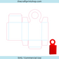 Rectangle wine bottle hanging box tag