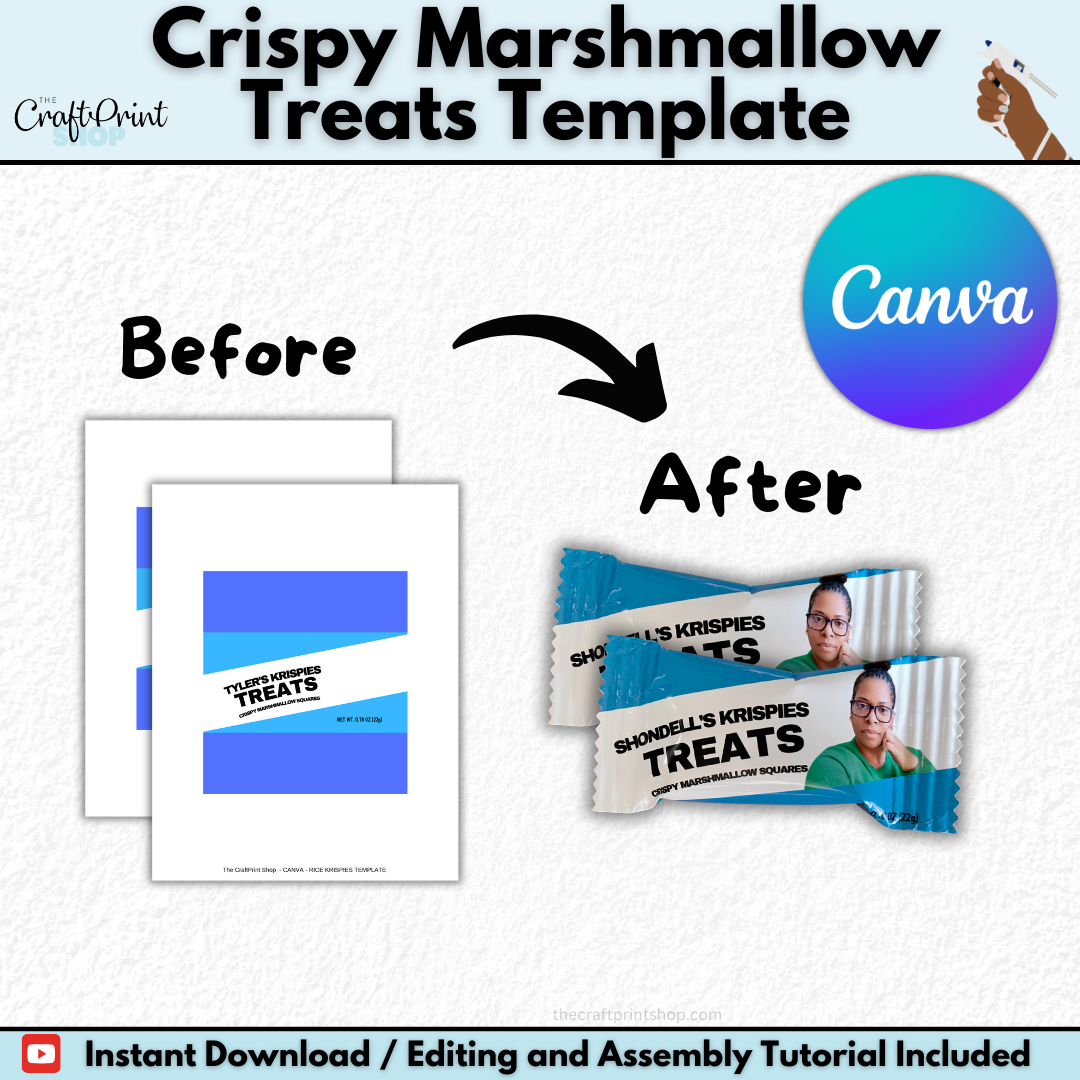 Marshmallow Treat Template - Digital Download
