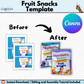 Fruit Snacks Canva Template - Digital Download