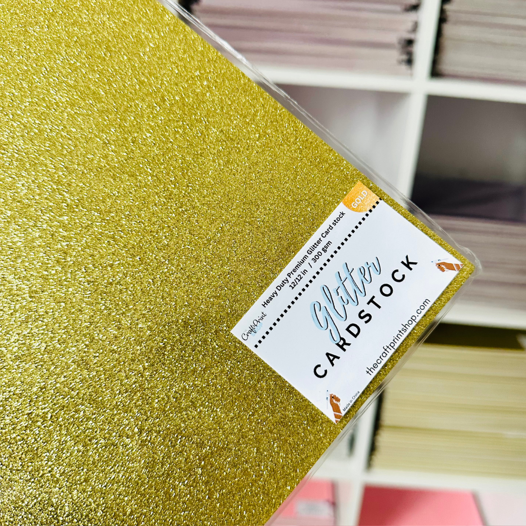 Gold Glitter Card Stock - 10 Pack 12/12