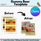 Gummy Bear Treat Bag Template - Digital Download