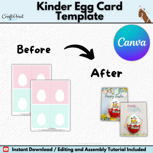 Kinder Egg Card Template – Digital Download