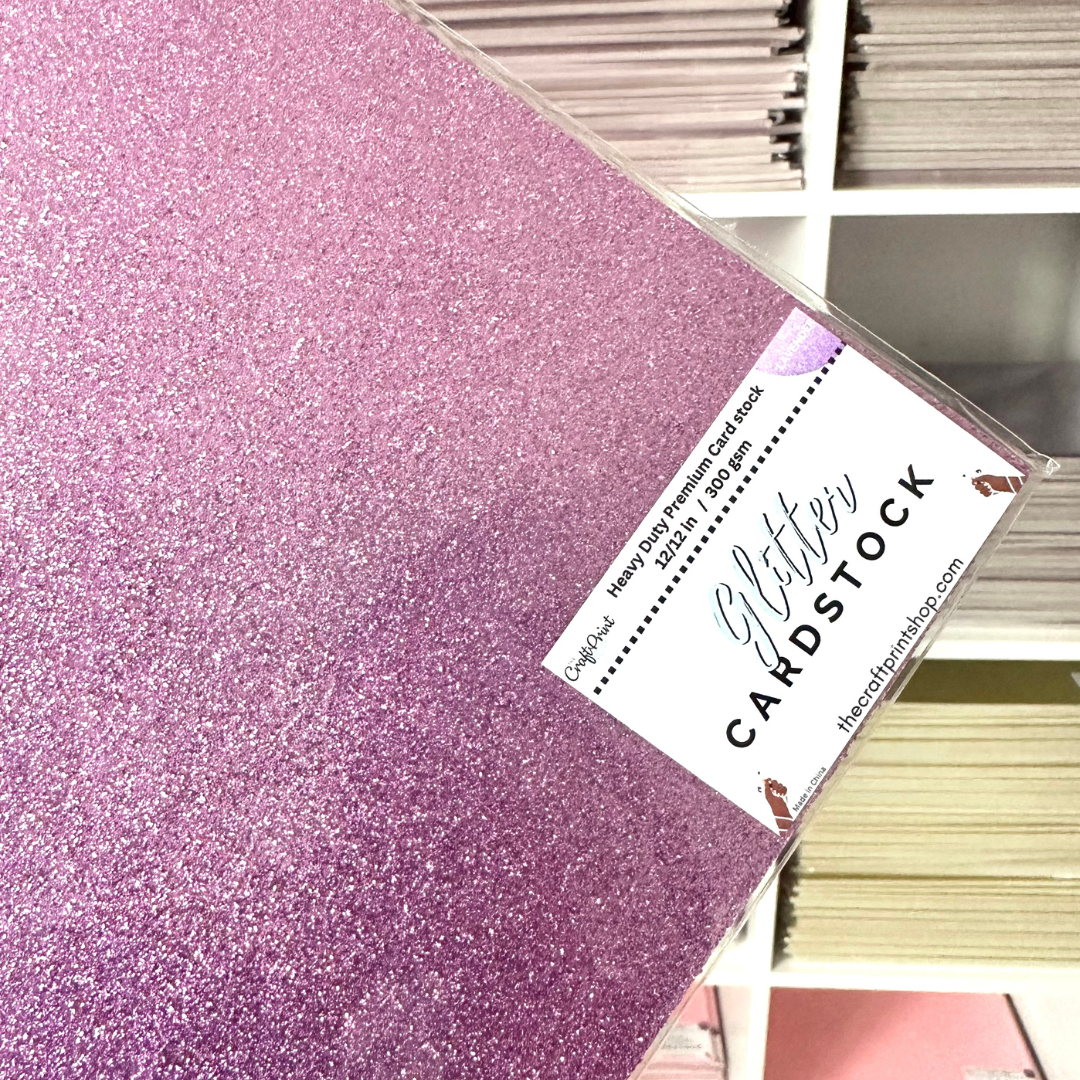 Lavender Glitter Card Stock - 10 Pack 12/12