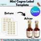 Mini Cognac Label Template – Editable Canva Digital Download