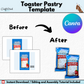 Toaster Pastry Party Favor Canva Template | Digital Download