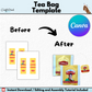 DIY Tea Bag Party Favor Canva Template | Digital Download – Instant Access