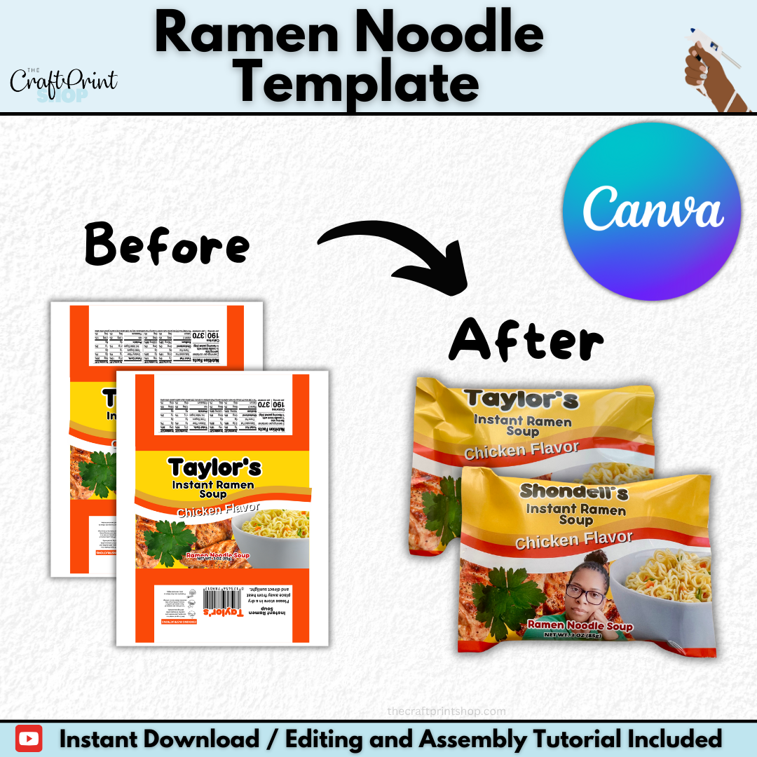 Ramen Noodle Tempolate - Digital Download