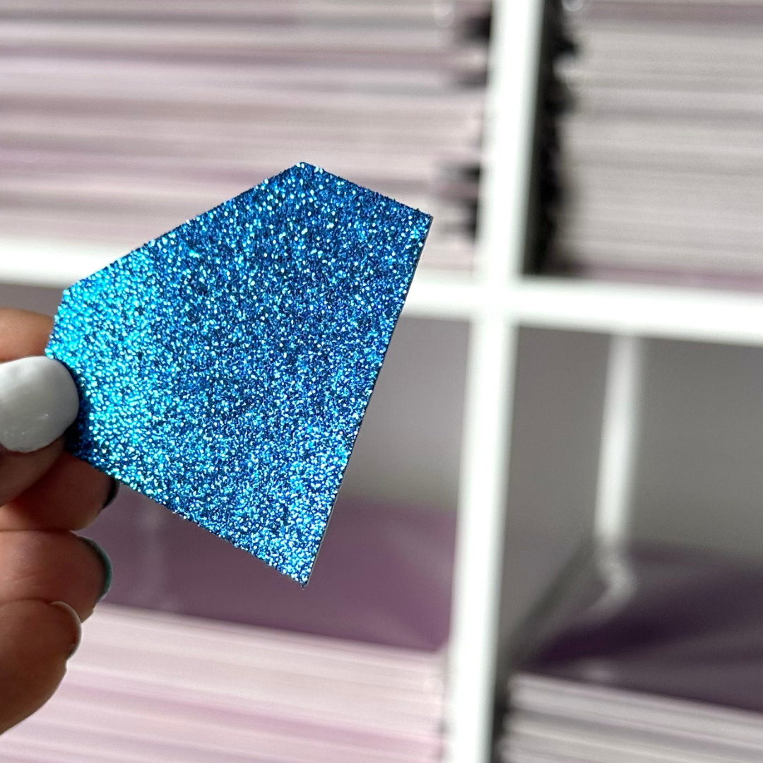 Royal Blue Glitter Card Stock - 10 Pack 12/12