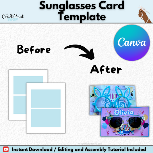 Sunglasses Card Canva Template | Download